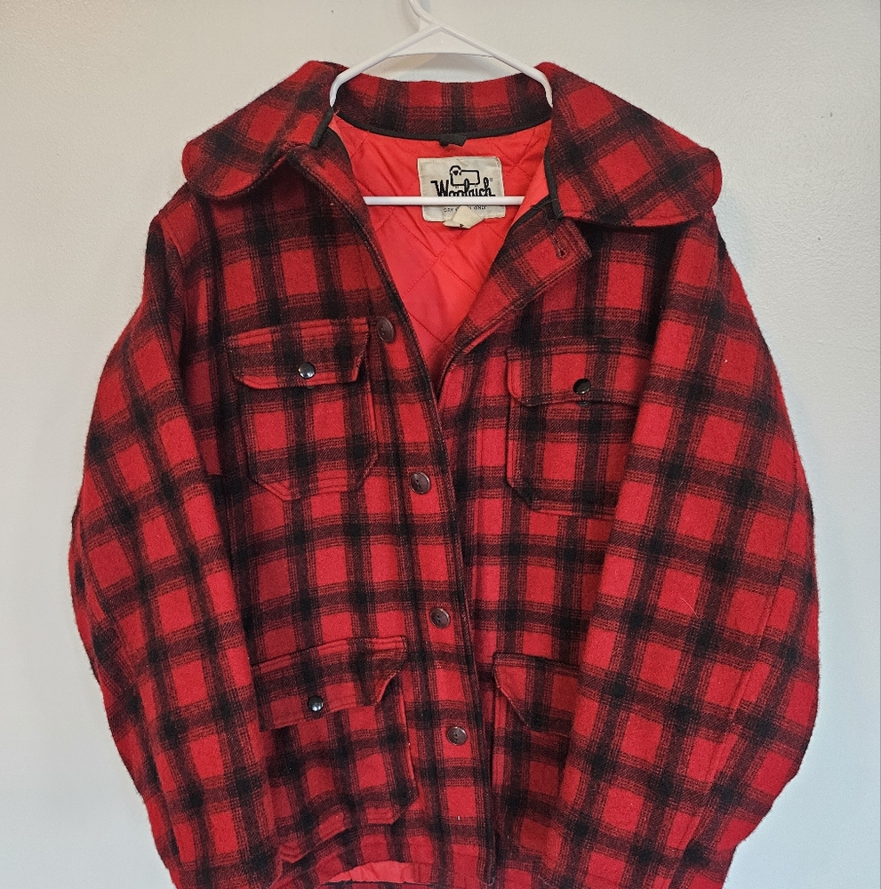 Woolrich Red and Black Plaid Jacket